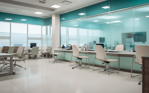 银行柜台集成定向音响,音区独立,确保私密性